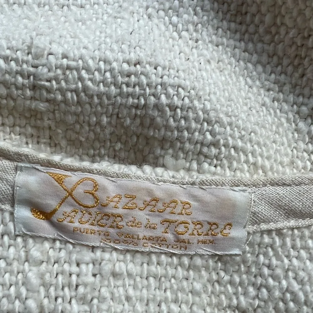 Ultra Rare Vintage 1960s Bazaar by Xavier de la Torre Cotton Fringe Tunic - Picture 8 of 13